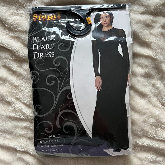 NWT Black Flare Dress size Small (4-6) - Picture 3 of 4